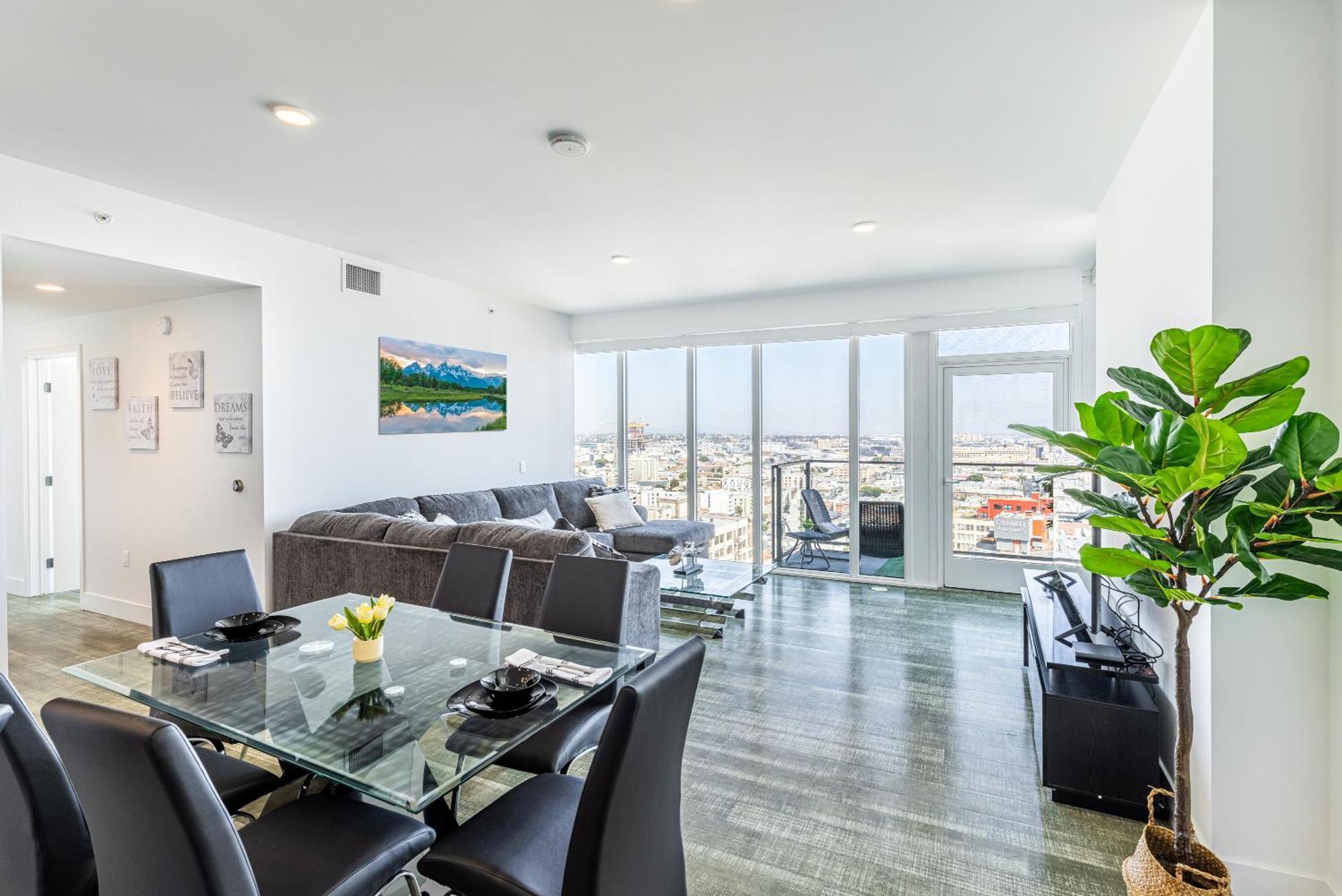 Top Floor High Rise 3 Bed Dtla Skyscraper Penthouse Лос Анджелис Екстериор снимка