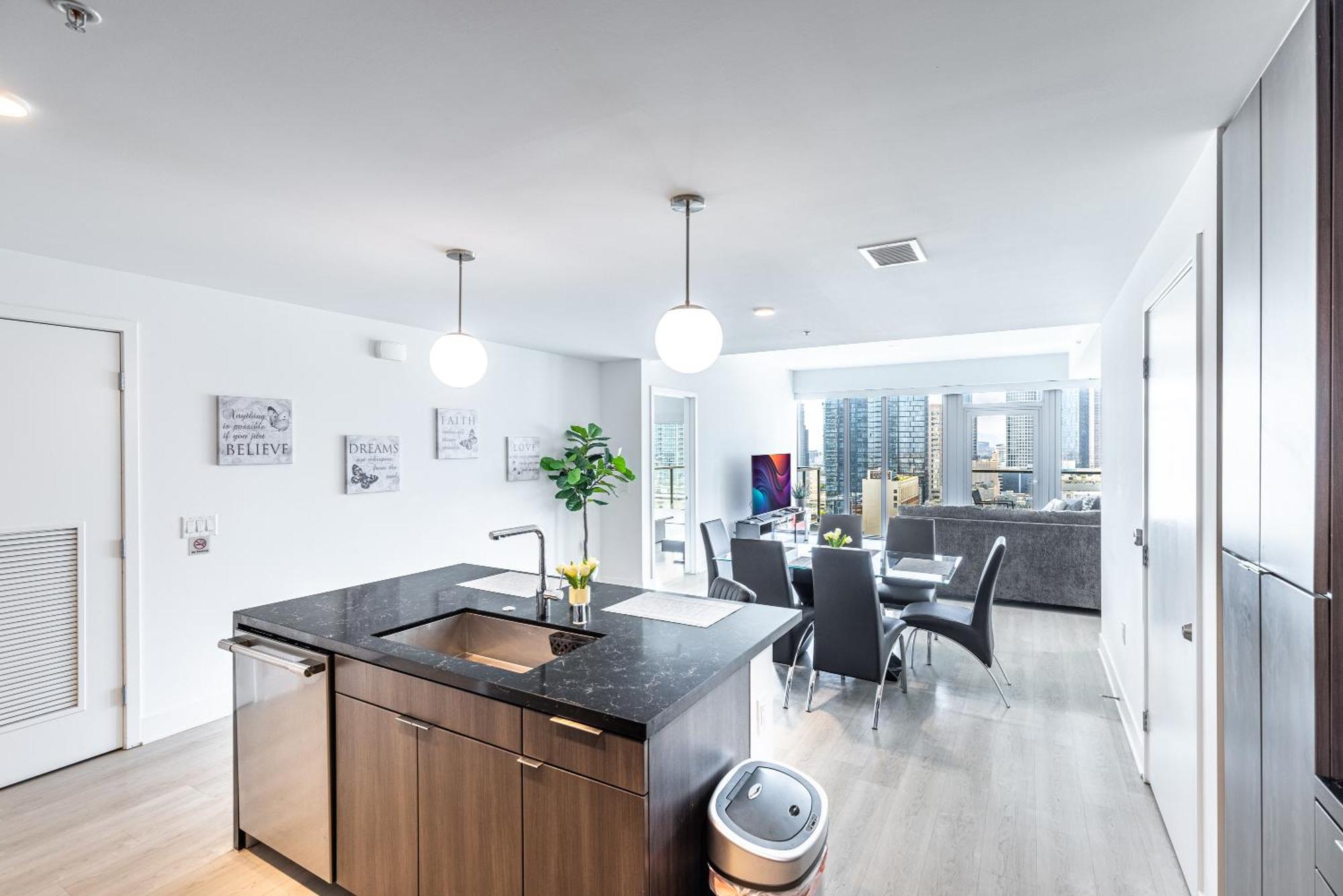 Top Floor High Rise 3 Bed Dtla Skyscraper Penthouse Лос Анджелис Екстериор снимка